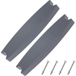 2 Pcs Pool Ladder Steps Replacement 18 Universal Heavy Duty Molded Plastic Ladder Rung Step with 4 Pcs Stainless Steel Bolts for Inground and Above Ground Pools (Gray)