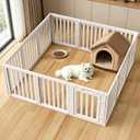 Dog Playpen Indoor,Puppy Playpen,White 23.6" H, 12 Panels
Dog Play Pen Indoors with Open View, Tool-Free Setup, Multi-Shape Setup, Dog Pen for Dogs, Cats & Puppies