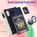 Funermei for Samsung Galaxy Note 10 Plus Phone Case - Women Cute Girls Cover Pretty Girly Bus Kawaii Animals Design with Camera Cover Ring Stand Funda for Galaxy Note 10 Plus Case