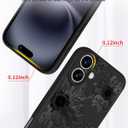 2 x Toycamp for iPhone 16 Case 6.1 Inch - Women Girls Sunflower Cute Black Frosted Slim Fit Design Soft TPU Shockproof Protective Girly Aesthetic Pretty Fashion Unique Cover for iPhone 16 Phone Case