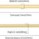 10 Pack 10 Inch(254mm) Kitchen Cabinet Handles Brushed Gold Cabinet Pulls Kitchen Cabinet Hardware Drawer Pulls for Cupboard Wardrobe