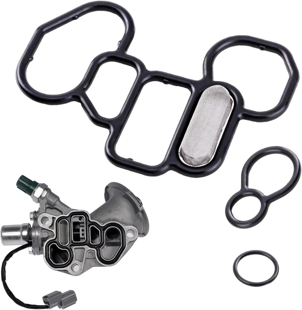 3 PCS Head Gasket Oil Filter Adapter Gasket Kit, 15825-P8A-A01 36172-P8A-A01 91319-PR3-000 Oil Filter Housing Gasket, Compatible with Hon-da Accord Odyssey Pilot, A-cura CL MDX RDX RL (Black)