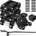 KEDSUM 1500LBS Furniture Movers with Wheels, Heavy Duty Furniture Dolly Set of 4, Dolly Kit Furniture Lifter Tool with Removeable Baffles for Appliance, Sofa, Pool Table