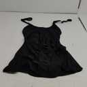 Aleumdr One Piece Swimdress Swimsuits for Women Tummy Control Tie Knot Swim Dresses Skirt Bathing Suit (Medium, Black)