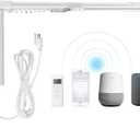 Smart Curtain System, Heavy Duty Electric Curtain Rod, WiFi Control, Compatible with Alexa, Google Home, Adjustable Length (20 ft rod)