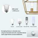 BONLICHT Farmhouse Chandeliers Gold 6 Light Modern Linear Dining Room Pendant Lighting Traditional Rectangular Kitchen Island Lantern Light Fixture Classic Ceiling Light with Adjustable Rods