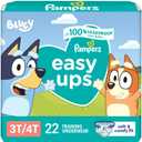 Pampers Training Pants - Easy Ups Boys & Girls Bluey - Size 3T-4T, 22 Count, Children's Potty Underw