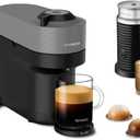 Nespresso Vertuo Pop+ Coffee and Espresso Maker by Breville with Milk Frother, Dark Grey