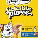 Temptations Creamy Puree Squeezable Lickable Cat Treats, Wet Cat Treats with Salmon and Chicken Variety Pack, 0.42 oz. Tubes, 16 Count (EXP 09/27/27)