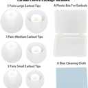 3 x Silicone Replacement Earbud Tips Earbud Covers Eartips Fit Most in-Ear Earbuds(Inner Hole 3.8mm -5.1mm) Headphone Ear Bud Replacement Tips 9 Pairs S M L