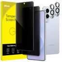 JETech Privacy Screen Protector for Samsung Galaxy S25 Edge with Camera Lens Protector, Anti-Spy Tempered Glass Film, Fingerprint ID Compatible, 2-Pack Each