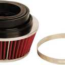 HIFROM 8161 Universal Clamp-On Air Filter Black Small Round Reverse Tapered fit 3 inch, 3 1/2 inch and 4 inch tubes
