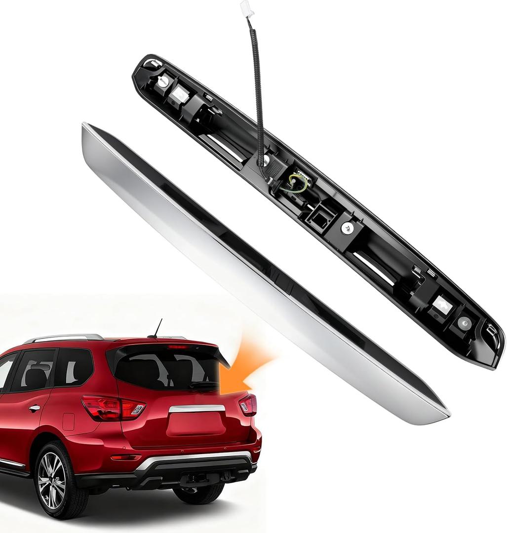 Chrome Rear Tailgate Handle Garnish Finisher Molding Compatible with Nissan