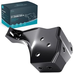 Right-Hand Passenger Side Front Bumper Bracket for Freightliner Cascadia & M2 106-21-29688-001 Replacement, 3" Forward Extension, Aluminum Alloy, Black Finish