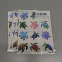 4 x Pre-Cut Turtle Temporary Tattoos - Under The Sea Creatures Ocean-Themed Stickers for Kids' Birthday Party Supplies, Decorations, Favors, and Prizes - Turtle Party Decorations