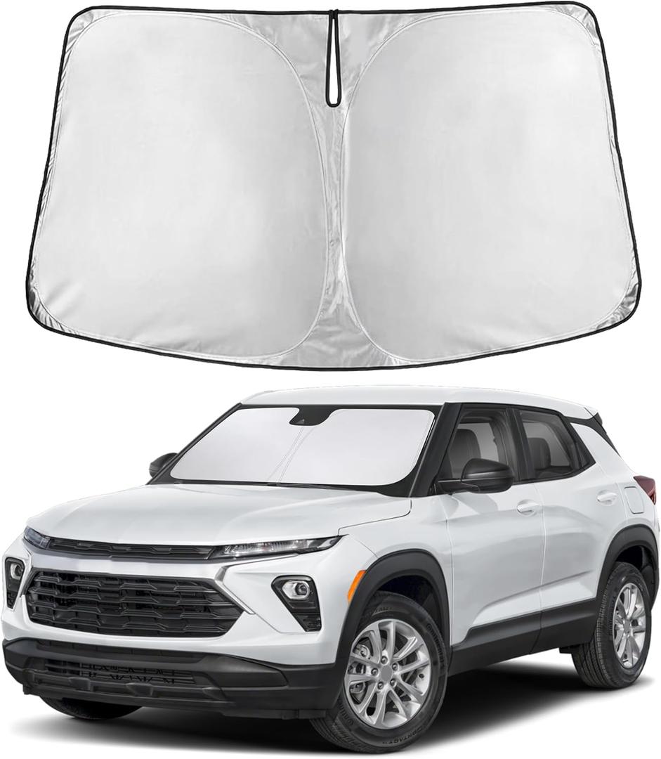 Autovir Windshield Sun Shade Fit for 2021-2025 2026 Chevrolet Trailblazer | Sunshade, Front Car Window Shades Sun Visor, Blocks UV Rays & Heat, Car Accessories