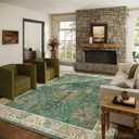 Machine Washable Rugs for Living Room: 9x12 Bedroom Rug Vintage Area Rug Stain Resistant Non Slip Low Pile Lightweight Soft Carpets for Living Room Dining Room Kitchen Nursery Kids Room Farmhouse