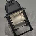 LIT-PaTH Outdoor LED Wall Lantern, Wall Sconce as Porch Lighting Fixture, 5000K Daylight White, 9.5W 800 Lumen, Aluminum Housing Plus Glass, Black Finish, 1-Pack