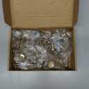 Ravinte 30 Pack Champagne Bronze Cabinet Knobs Mini Round Knobs Single Hole Solid Drawer Pulls for Dresser Drawers -1 Inch Diameter