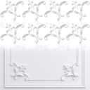 Pangda Corner Wall Molding French Style Wainscoting Panels Flora Moulding Corner Panel Wall Molding Kit for Cabinet Picture Frames Decor, Not Include Glue(8 Pcs,Fleur De Lis Style)