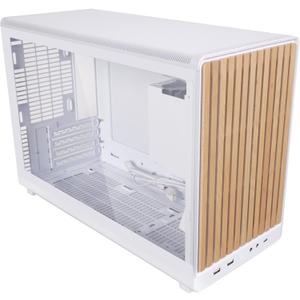 Lian Li A3-26.3L Micro Form Factor Chassis - Wood Front & Side Tempered Glass Panel - Supports 360mm AIO-Modularity Design for M-ATX, ITX Motherboard-DAN Cases Collaboration - White (A3W-WDG)