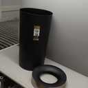 Umbra Venti Kitchen Trash Can with Swing Top Lid, Large 16-Gallon (62 L) Capacity, Black/Nickel