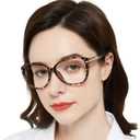Reading Glasses 1.25 for Women Round Readers 100 125 150 175 200 225 250 275 300 350 400 500 600 Magnification (Grey Tortoise 1.25+) (V-clear Lens-grey Tortoise Frame)