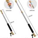 Upgraded Jet Nozzle Power Washer Wand Hose Nozzle, Adjustable Hydro Nozzle Wands 18-33 inch, Jet High Pressure Water Hose Sprayer with 5 Tips for Garden, Patio, Floor & Car, Black