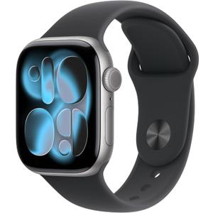 Apple Watch Series 11 [GPS 42mm] Smartwatch with Space Gray Aluminum Case with Black Sport Band - S/M. Sleep Score, Fitness Tracker, Health Monitoring, Always-On Display, Water Resistant