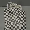 32 Pcs Checkered Racing Treat Bags Race Car Party Favors with Handles Black and White Checkered Flag Candy Goodie Gift Bags for Themed Birthday Party Supplies