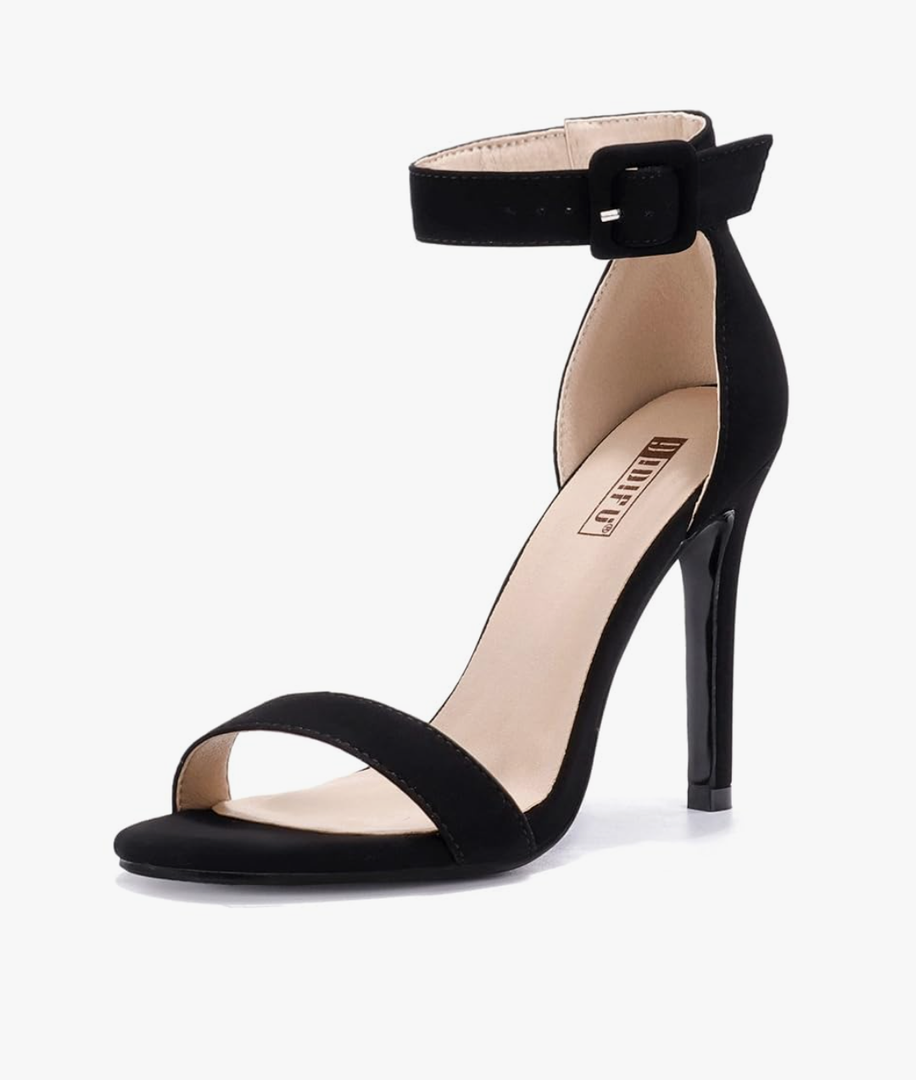 IDIFU Women's High Heels for Women Dressy Stiletto Heels Open Toe Heels Ankle Strap Heeled Sandals for Women on Wedding Party Homecoming 6