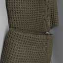 MIULEE Set of 2 Waffle Bathroom Runner Rugs, Boho Bath Rugs Non Slip, Super Absorbent Runner Bath Mats, Rubber Backed Shower Mats for Hallway Bedroom Laundry Room, Green, 2'x4'(24x48 Inch)