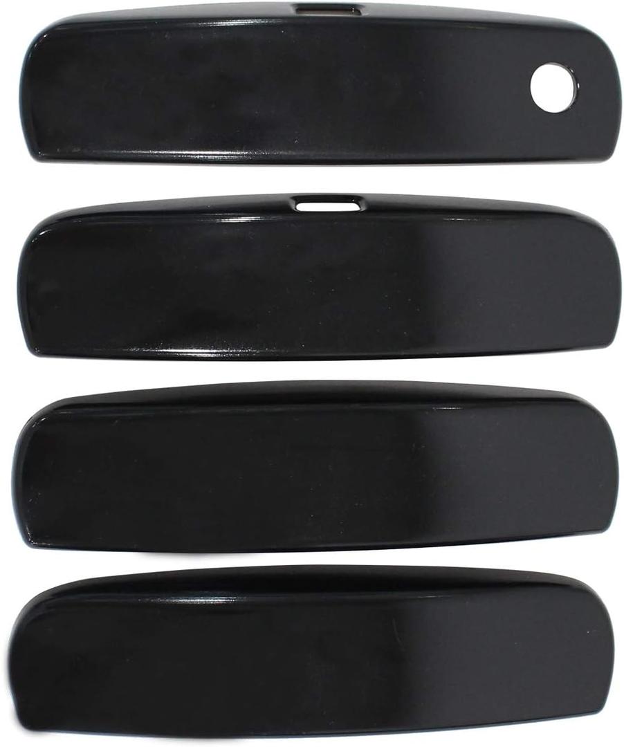 NewYall Pack of 4 Front Rear Left Driver and Right Passenger Side Gloss Black Exterior Outside Outer Door Handle Cover Overlay for Dodge Charger 2011-2019
