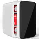Electactic 10L Compact Mini Fridge, 2.6 Gal Portable Small Refrigerator with AC/DC Adapters, Quiet Personal Desktop Fridge for Skincare, Cosmetics, Makeup, Beverage & Food, Classic White, 10 Liters