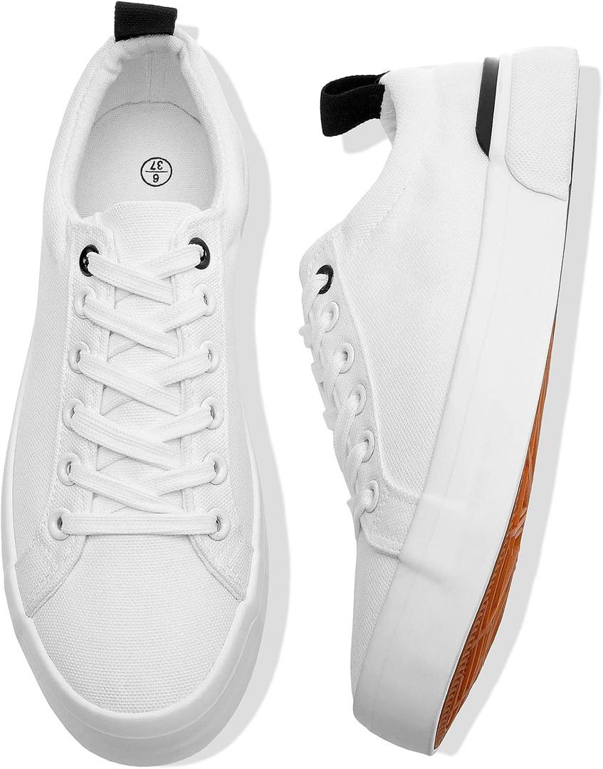 Womens Canvas Shoes Low Cut Canvas Sneakers Walking Running Shoes (9)