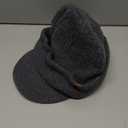 TOP-EX PolarWool 100% Merino Wool Winter Hat for Men Fleece Lined Visor Beanie with Brim Outdoor Knit Cap for Cold Weather (X-Large-XX-Large, Gray)