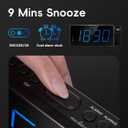 Digital Projection Alarm Clocks for Bedrooms - Large LED Display, 180 Rotatable Projector, 5-Level Dimmer,USB Charger,Battery Backup,Loud Dual Alarms for Kids Elderly,Heavy Sleepers,Snooze,12/24H,DST (Blue Digits; Blue Projection)