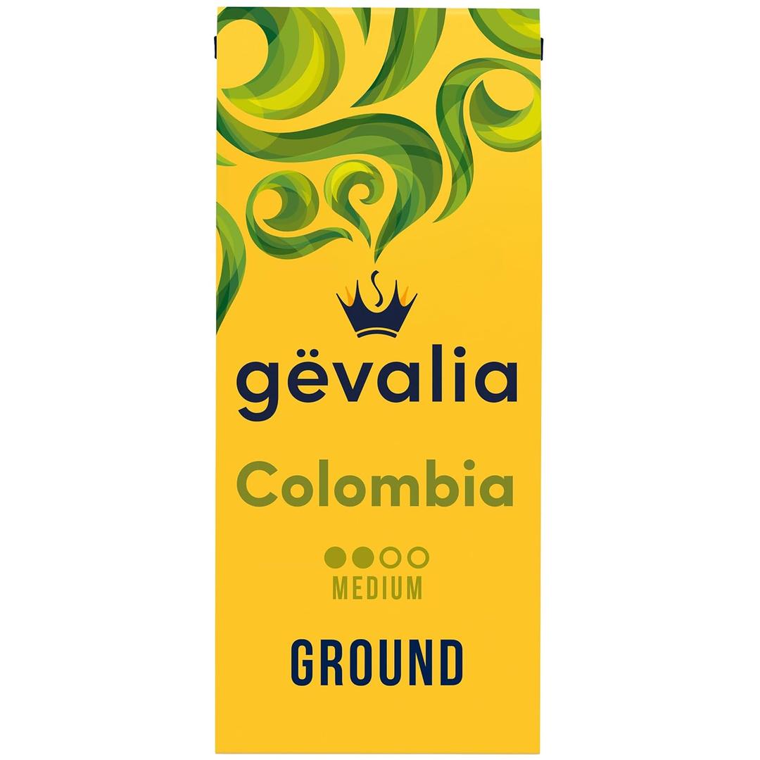 Gevalia Colombia Medium Roast Ground Coffee, 12 oz Bag BB Date Aug 2025