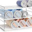 Upgraded Large Expandable Water Bottle Organizer Designed for 40 oz Stanley, Owala & Yeti Tumblers, Adjustable Storage Rack for Travel Mug Cabinet, Pantry, and Kitchen Organizer, Fits 20/30 oz Bottles