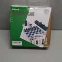 Juegoal 20" Portable Chess & Checkers Set, 2 in 1 Travel Board Games for Kids and Adults, Folding Roll up Chess Game Sets, Extra 26 Checker Pieces, Tournament Thick Mousepad Mat with Storage Bag