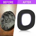 Jomwag Breathable Mesh Replacement Earpads for HS80 RGB - Black/Purple, Comfortable Ear Cushions