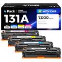 131A Toner Cartridge 4-Pack High Yield Replacement for HP 131A CF210X CF211A CF212A CF213A 131X Compatible for HP LaserJet Pro 200 color MFP M276nw M276n M251nw M251n Printer Black Cyan Yellow Magenta