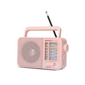 Portable AM/FM Transistor Radio with Loud Speaker, Battery or USB Powered  Compact Emergency Radio for Indoor, Outdoor, Travel & Storms (BJL671, Pink)
