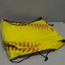 Large Football Drawstring Bag Sport Backpack Bulk Football Goodie Favors for Kids Gift Bags Supplies for Birthday Party, 13 x 17 Inch(Softball)(7 count)