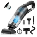 Handheld Vacuum Cordless, 26,000 Pa High Power Suction, Portable Rechargeable Car Vacuum Cleaner for Home, Office, Pet Hair, Car Detailing, Black
