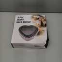 3pcs Heart Shaped Springform Cake Pans, Non Stick Cheesecake Pans Set with Easy Release Base & Secure Lock, 20cm 22cm 24cm Baking Tin Cake Mould for Small Pizza Pie(COLOR:Black)