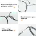JOLLYNOVA Blue Light Blocking Glasses for WomenOversized Lightweight TR90 Fashion Computer Eyeglasses