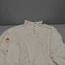 BLENCOT Womens Casual Button Down Collar Pullover Fleece Sweatshirt Long Sleeve Tops Warm Sherpa Coat Jacket Pockets, 2XL