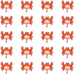 20pcs Mini Crab foil Balloon Mini Ocean Animal Mylar Balloons for Under The Sea Party Ocean Theme Birthday Baby Shower Anniversary Wedding Party Decoration Supplies