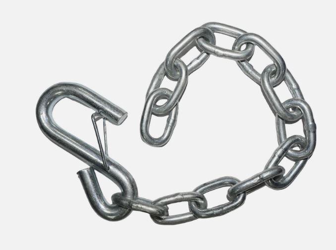 QPQ 15Inch Boat Trailer Safety Chain With Hooks, Secure Towing Trailer Accessory Replacement Part with,Boat Safety Equipment